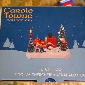 Carole Towne Firetruck Light up accessory piece with Dalmatian dog and firemen